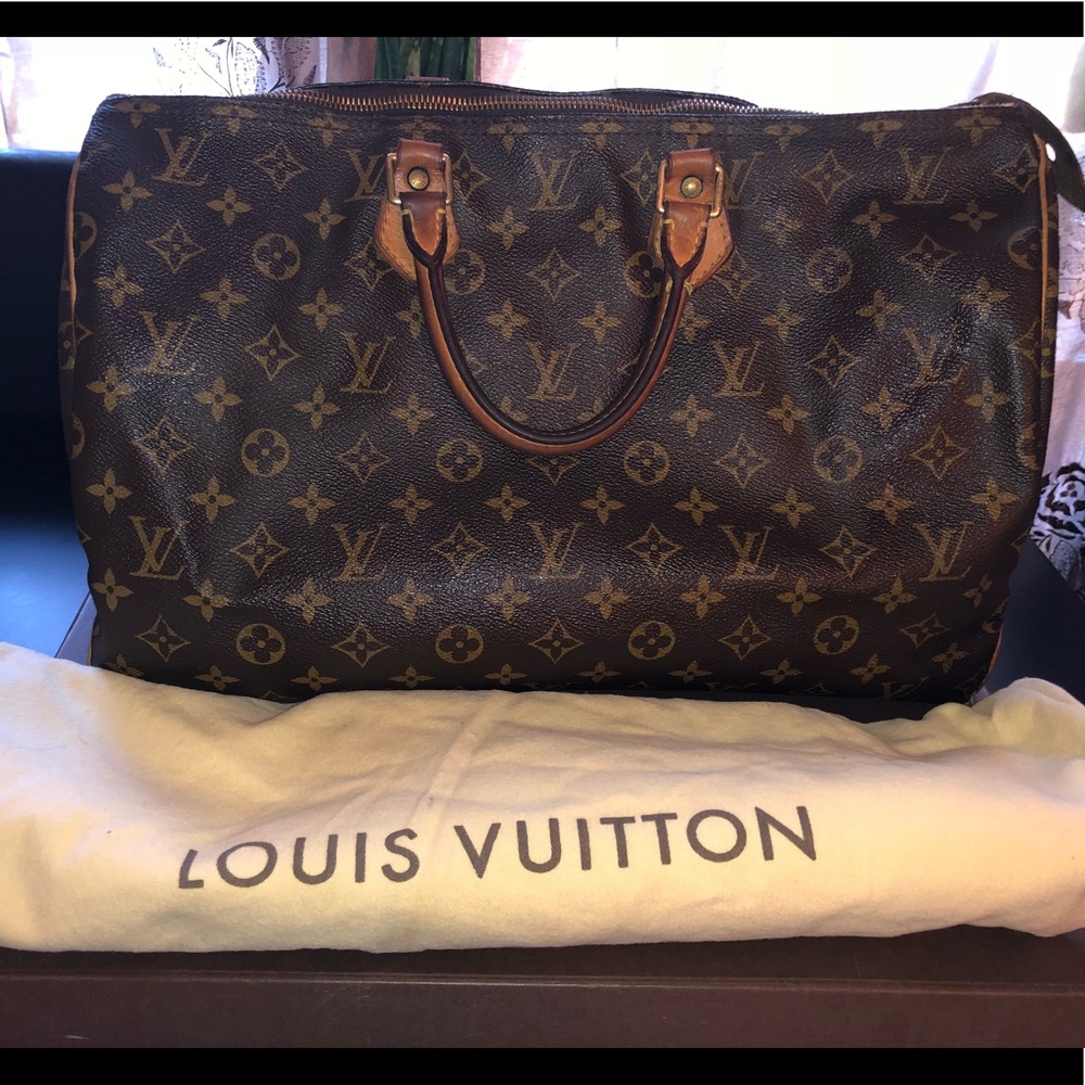 100% Auth Louis Vuitton Monogram Speedy 40 Bag